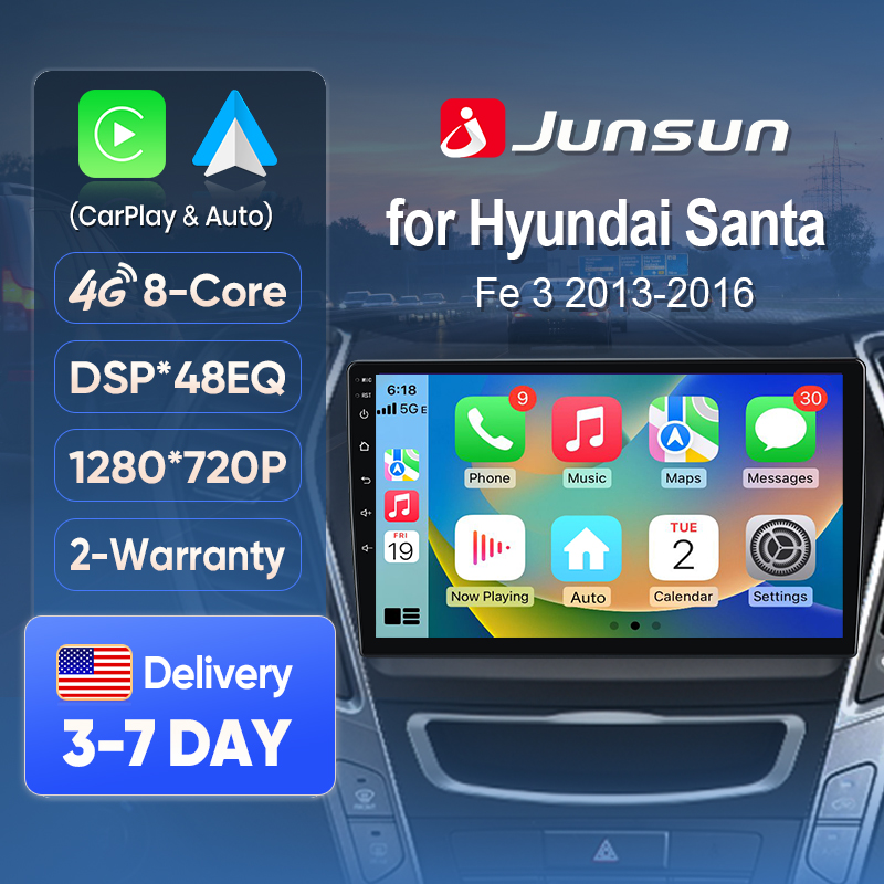 Korean Lifestyle Products - วิทยุติดรถยนต์ Junsun AI Voice พร้อมระบบ CarPlay