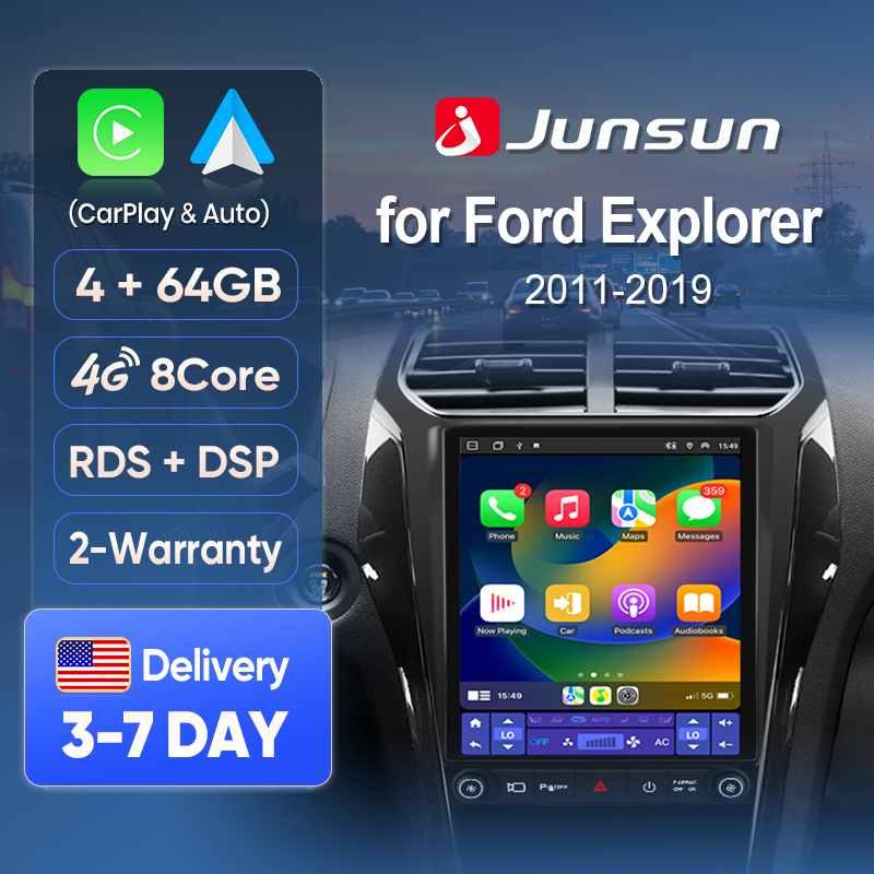 Korean Lifestyle Products - หน้าจอ Junsun Wireless CarPlay สำหรับรถยนต์ Ford