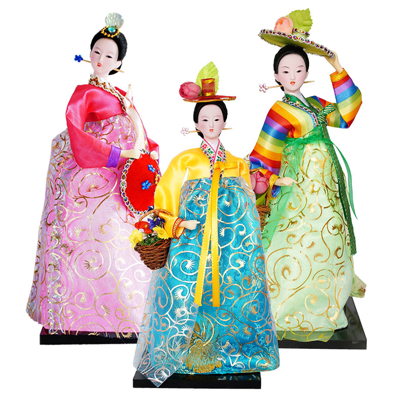 Korean Lifestyle Movie - 30 ซม.ตุ๊กตาแห่งชาติเกาหลีงานฝีมือสร้างสรรค์เดสก์ท็อปตกแต่งของขวัญวันเกิดสําหรับสาวเพื่อนตกแต่งร้านอาหาร