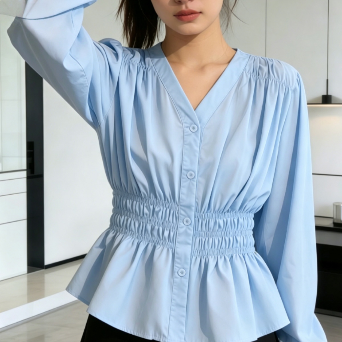 เสื้อเชิ้ตและเสื้อเบลาส์สำหรับ - Korean Lifestyle บทวิจารณ์และราคา