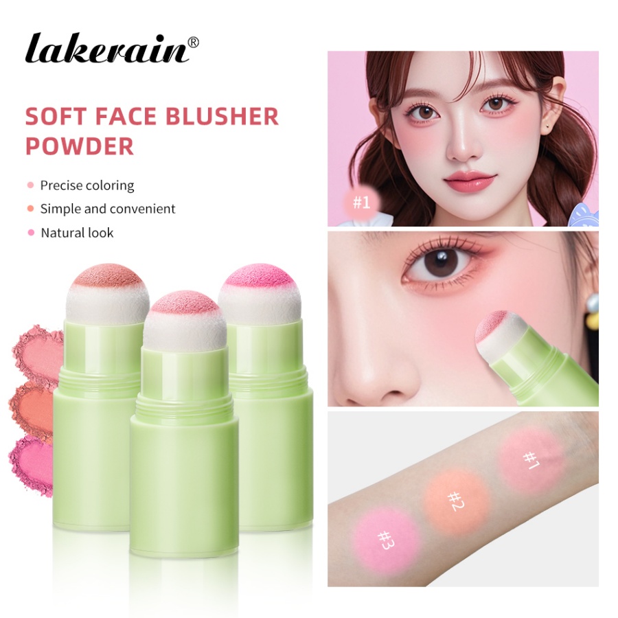 บลัชออนเนื้อฝุ่น 3 สี ใช้ได้หล - Lip Tint Korean บทวิจารณ์และราคา