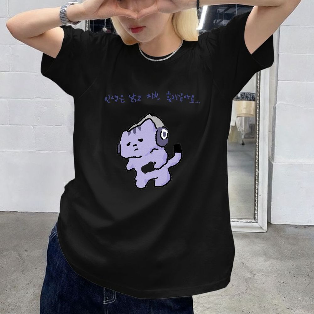 เสื้อยืดพิมพ์ลายข้อความน่ารัก  - The Korean Lifestyle บทวิจารณ์และราคา