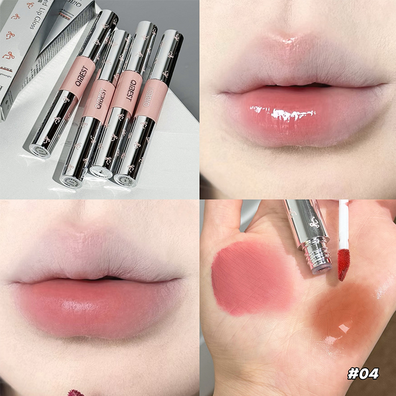 ลิปกลอส QIBEST แบบสองหัว เนื้อ - Lip Tint Korean บทวิจารณ์และราคา