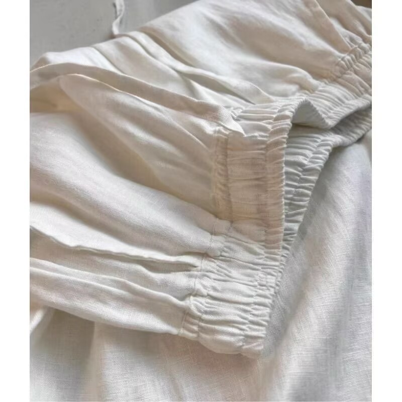 ชุดเสื้อกางเกงขายาวผ้าฝ้ายลินิ - Korean Lifestyle บทวิจารณ์และราคา