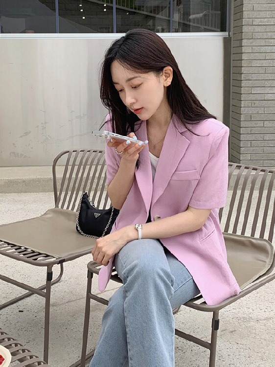 เสื้อแจ็คเก็ตสูทแขนสั้นผู้หญิง - The Korean Lifestyle บทวิจารณ์และราคา