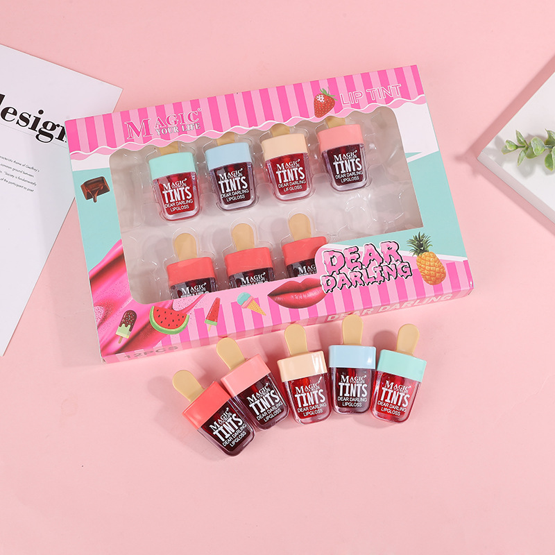 12Pcs Korea Lip Tint Ice Cream - Lip Tint Korean บทวิจารณ์และราคา