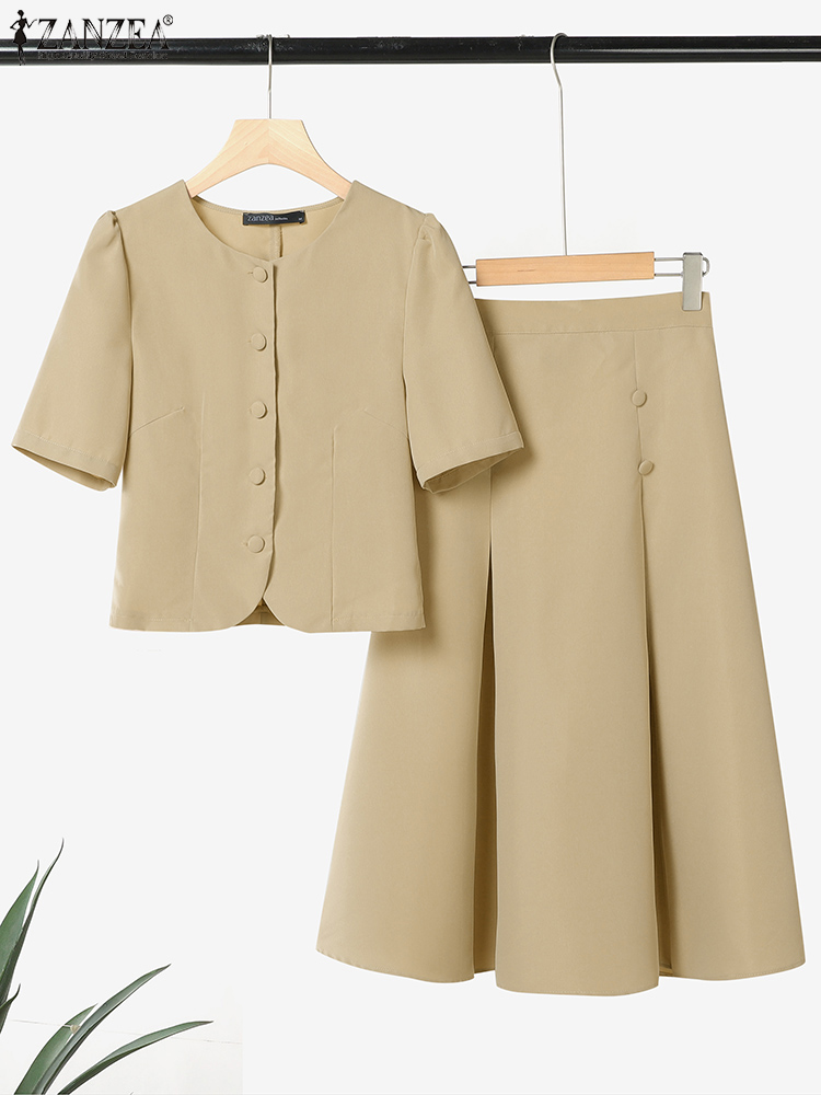 ชุดกระโปรงพลีท เสื้อแขนสั้นผู้ - Korean Lifestyle บทวิจารณ์และราคา